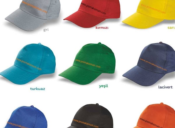 Logo Baskılı Renkli Şapkalar